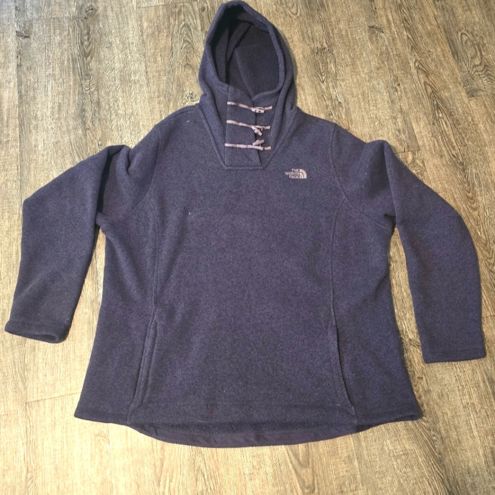The North Face Purple Crescent Hooded Pullover Women's Size XXL